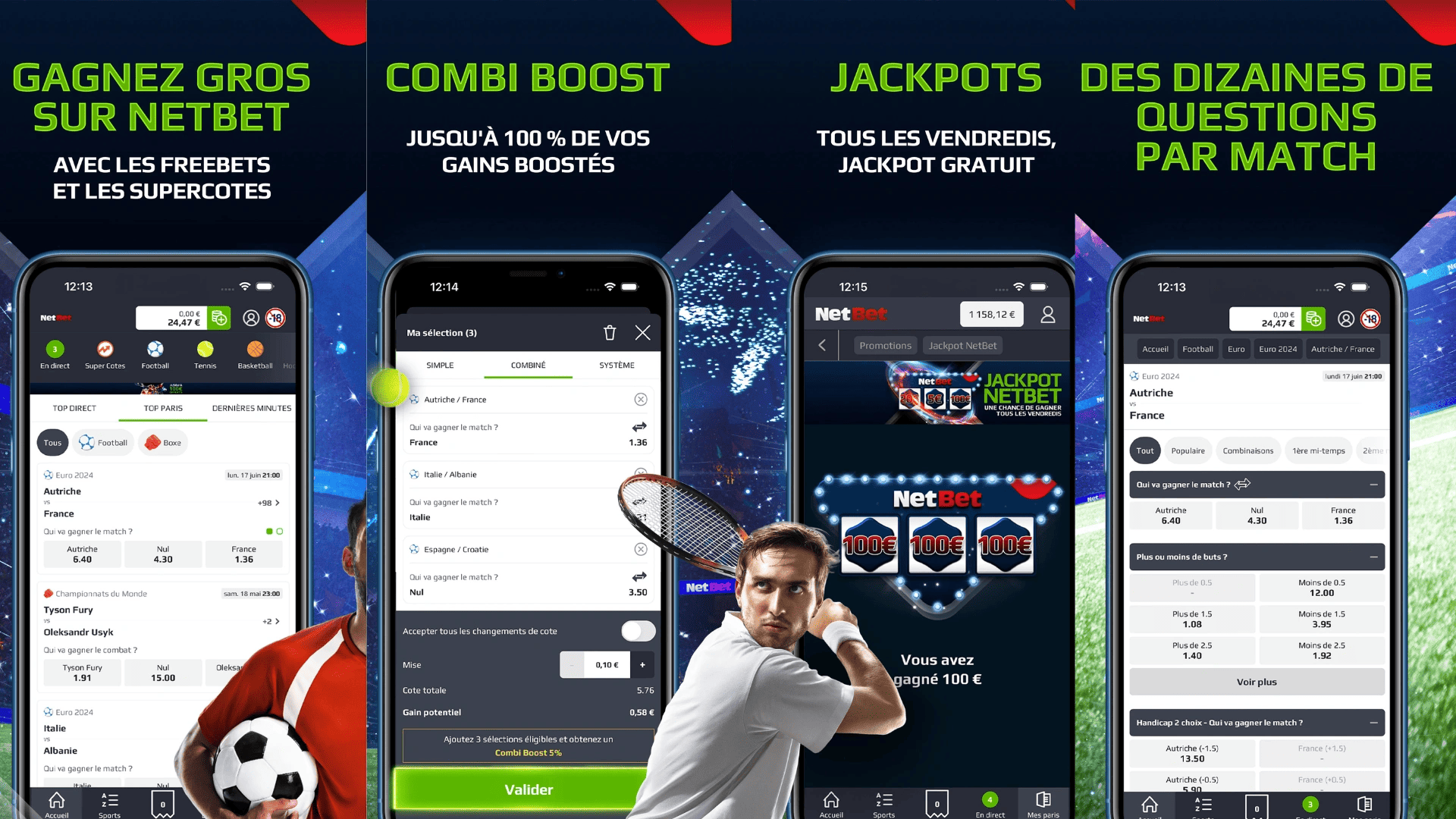 Application Netbet pour mobile Android et Iphone