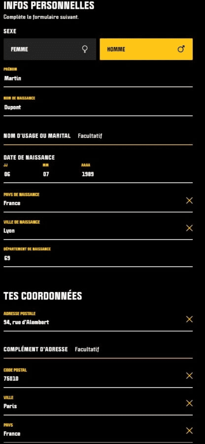 Finaliser inscription Winamax 1 etape