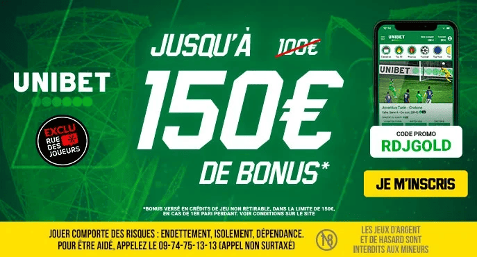 Bonus de Unibet 150 euros